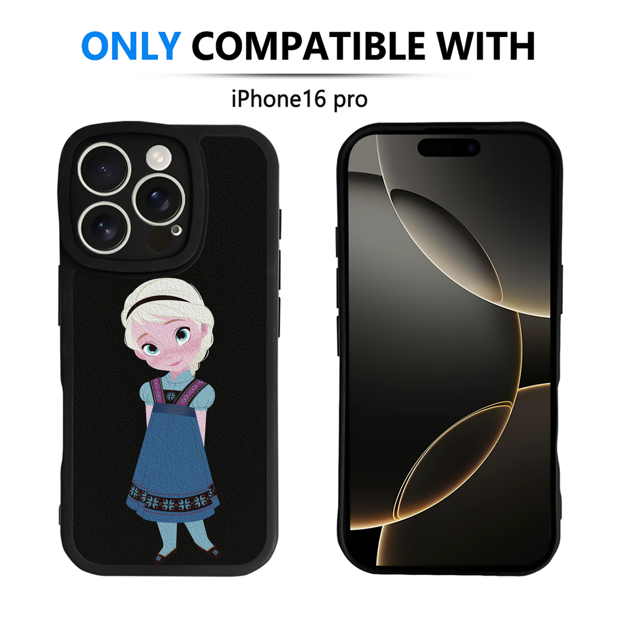 （画像用） アナと雪の女王 アンナ エルサ Frozen Anna Elsa 【iPhone 16シリーズ対応】シリコンスマホケース（レザー調） 材質：シリコン